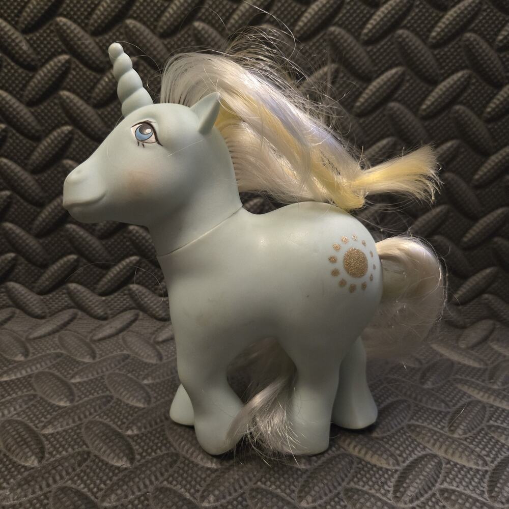 Vintage My Little Pony G1 Sunbeam Unicorn Blue Pony Hasbro 1983